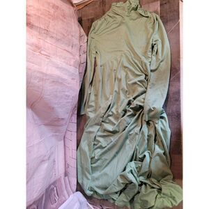 Bianchi green long sleeve dress pistachio turtle neck‎